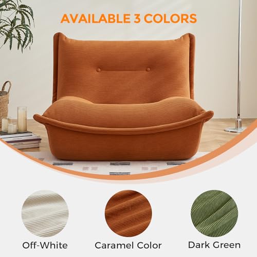 Giant Bean Bag Chair Sofa with Memory Foam for Adults and Kids, Caramel X927258