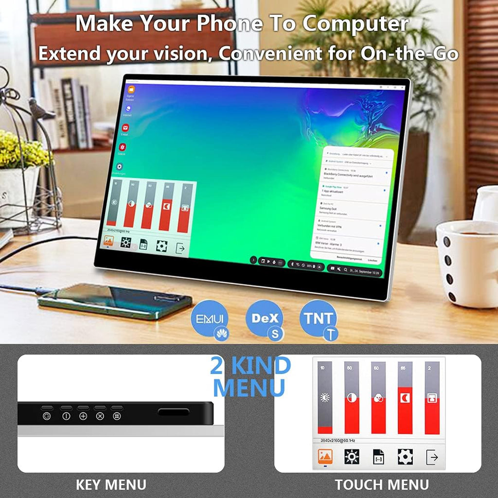 Corkea 14 Inch Portable Touch Monitor 4K USB-C HDMI A1293