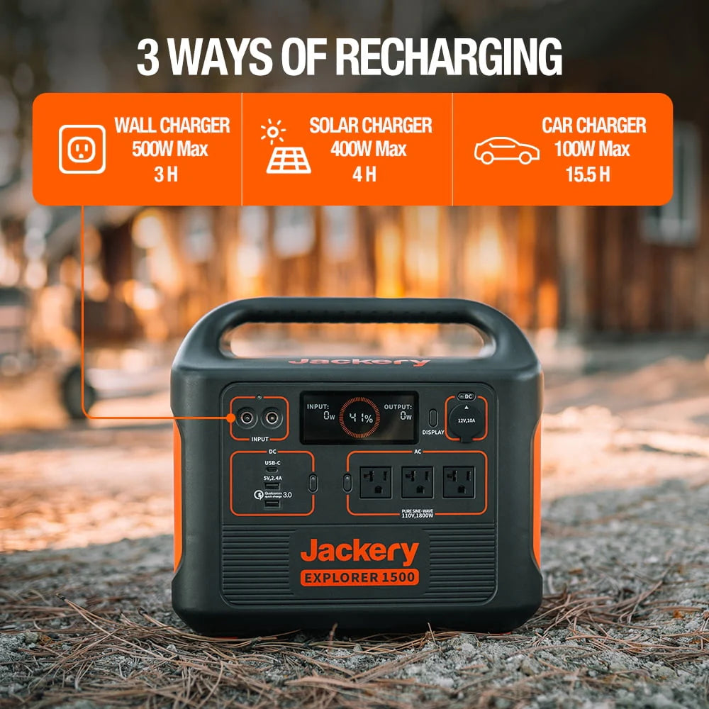Jackery Solar Generator 1500 with 2 SolarSaga 100W M29116