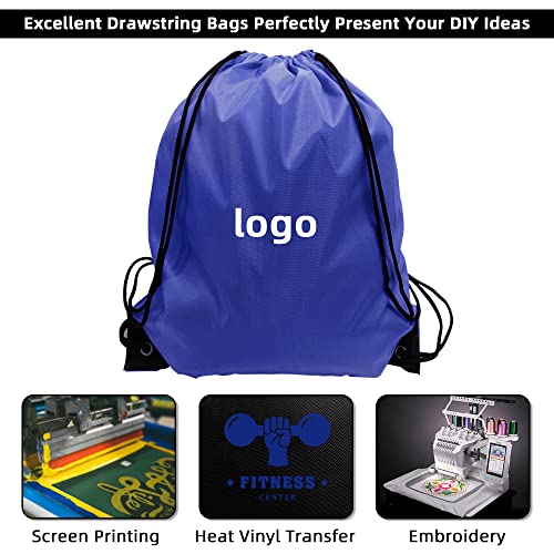 GoodtoU 40 Pack Drawstring Backpacks Waterproof Nylon Cinch Bags for School Gym N792