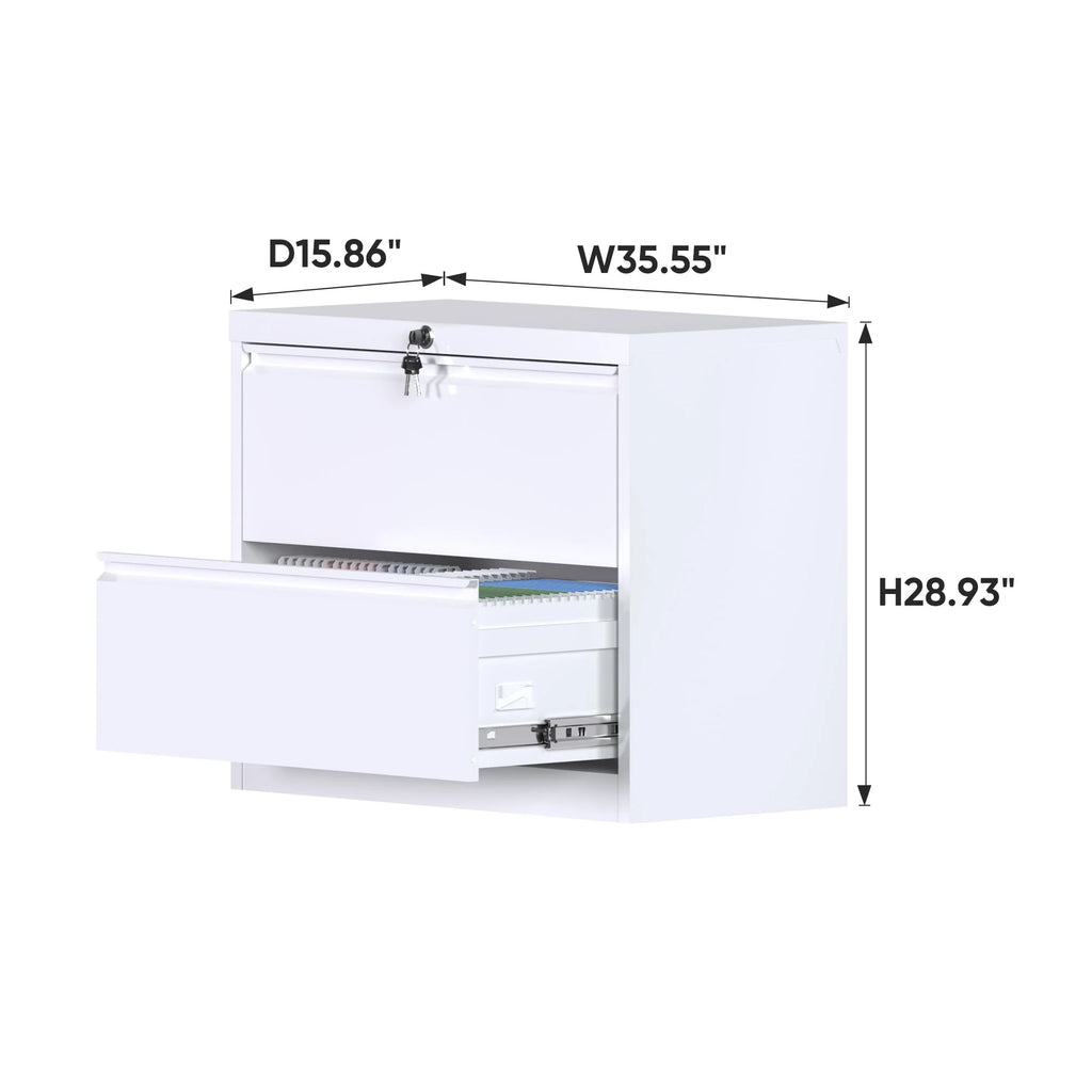 SUPEER 4 Drawer File Cabinet with Lock, Metal Vertical Storage, Black E499