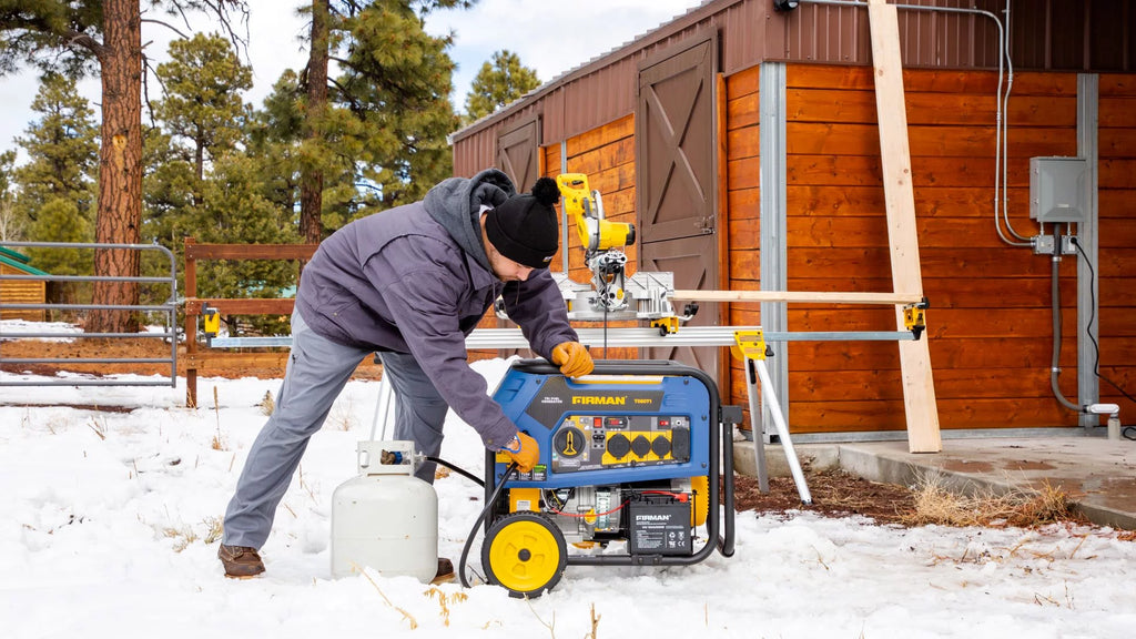 FIRMAN T08071 10000-Watt Tri Fuel Portable Generator with Electric Start T8928
