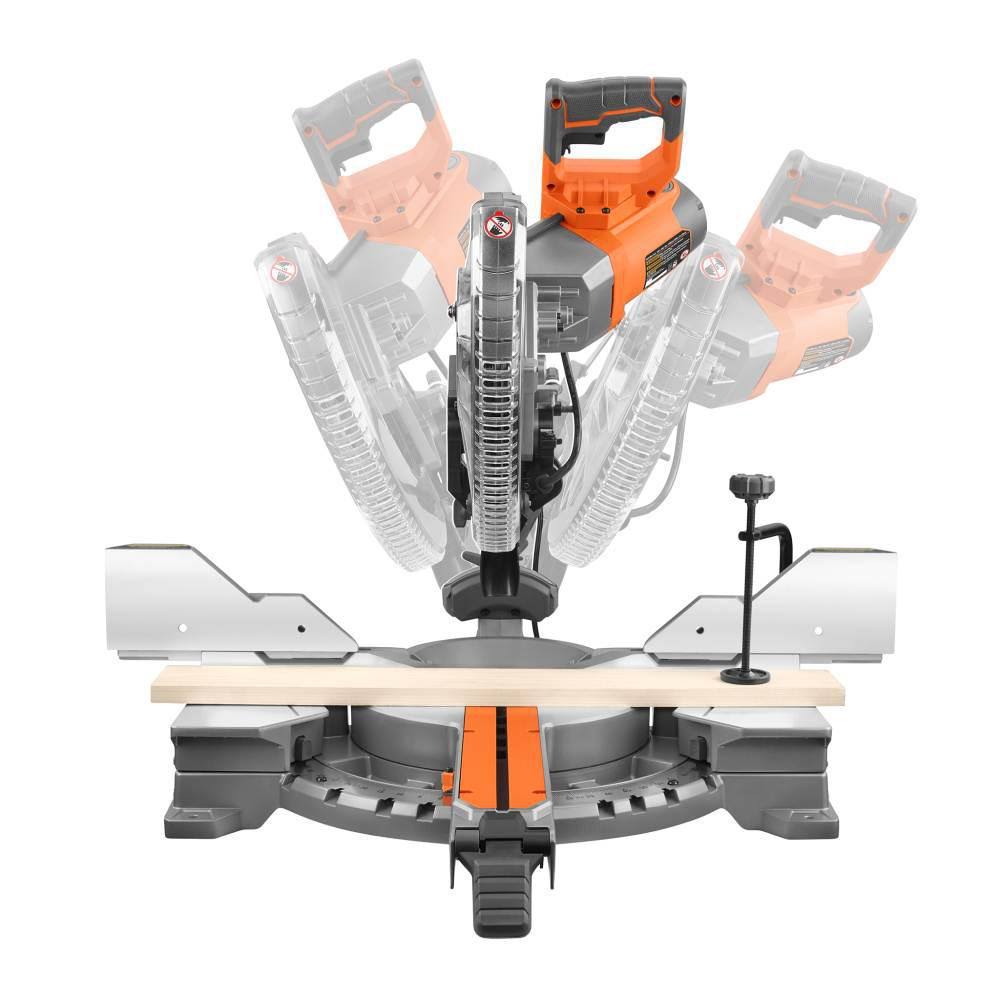 Ridgid 15 Amp 12 in. Dual Bevel Sliding Miter Saw R4222 P8288