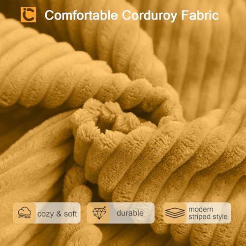 COMAX Folding Sofa Bed Convertible Chair Bed Corduroy 3-in-1 Floor Couch, Dark Grey E940