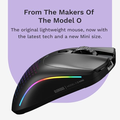 Glorious Gaming Model D 2 Wireless Ergonomic Mouse, 66g, White V612