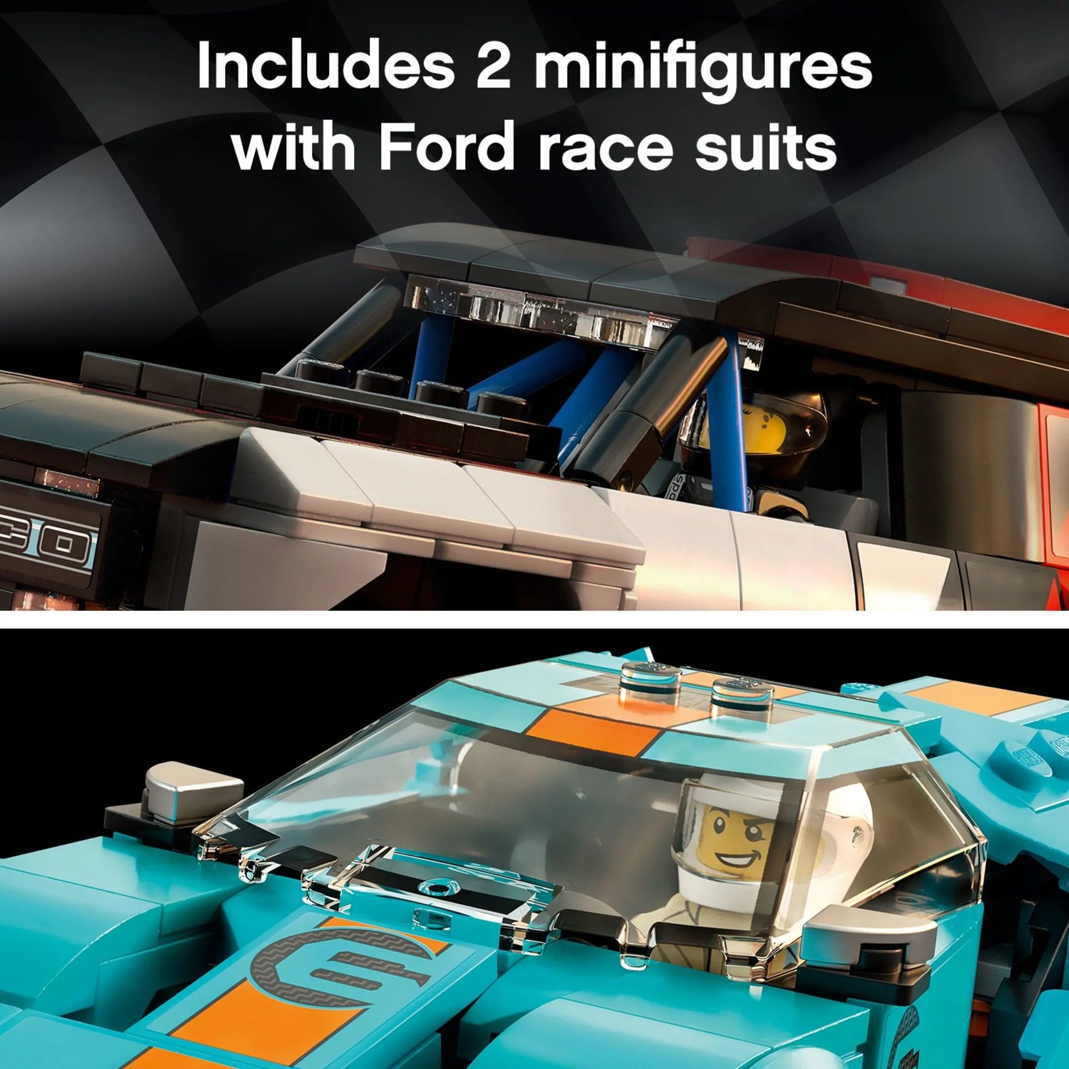 LEGO Speed Champions Ford GT Heritage Edition and Bronco R Building Toy D4332