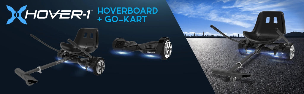 Hover-1 Kart and Ultra Electric Hoverboard Combo with LED Lights - Black E34998