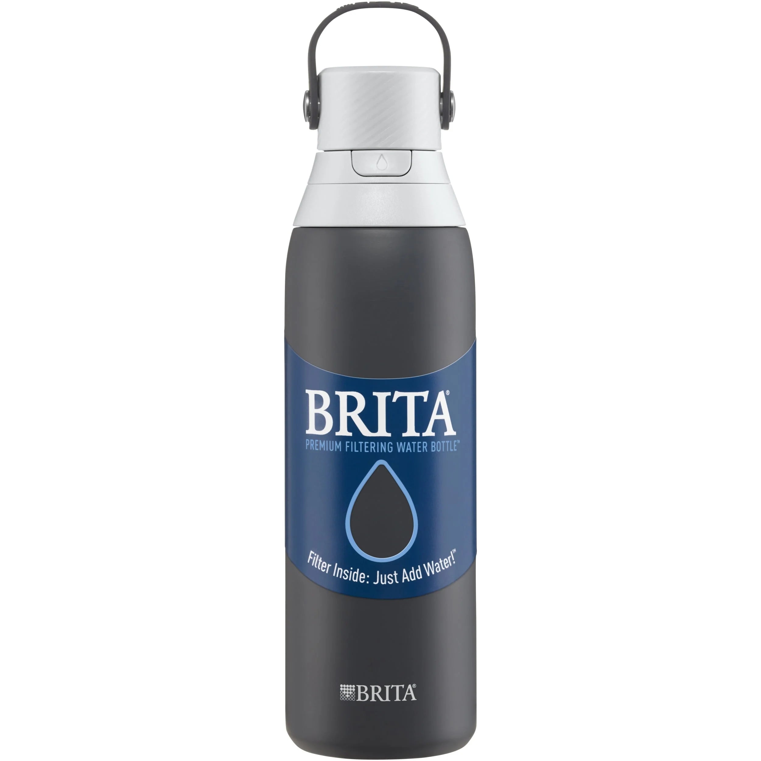 Brita 20 oz Stainless Steel Filtered Insulated Water Bottle with Straw K393612
