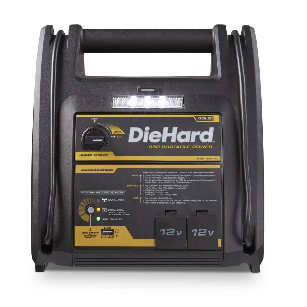 Diehard 71687 Gold Portable Power 950 Peak Amp 12V Jump Starter R573