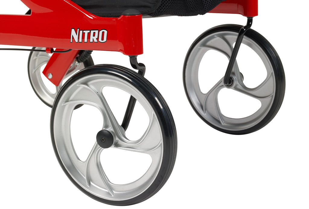 Drive Medical Nitro Euro Style Rollator Walker, Red F360