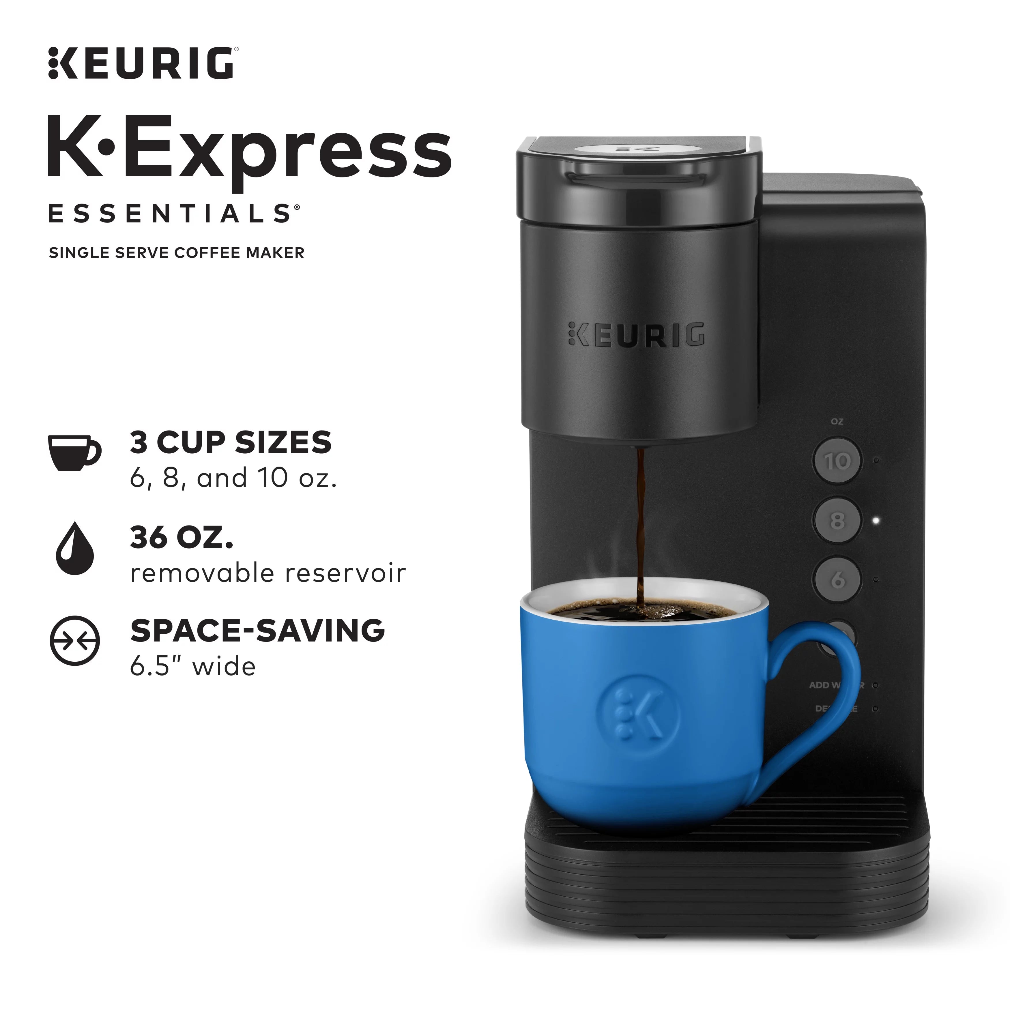 Keurig K-Express Essentials Black Single Serve K-Cup Coffee Maker T91964