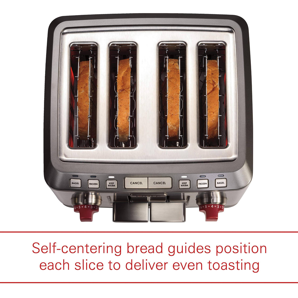 Wolf Gourmet 4-Slice Toaster, Red Knob G512249