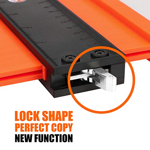 Saker Contour Gauge Duplication 10 Inch + 5 Inch Woodworking Tracing Tool X6555