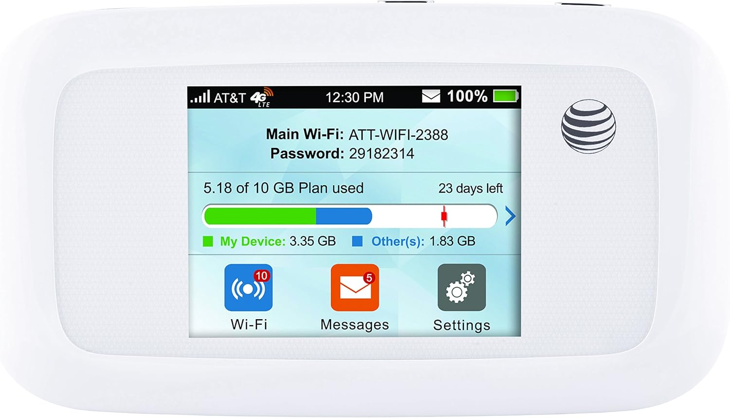 ZTE Velocity 4G LTE Mobile WiFi Hotspot MF923, GSM Unlocked, White K118984