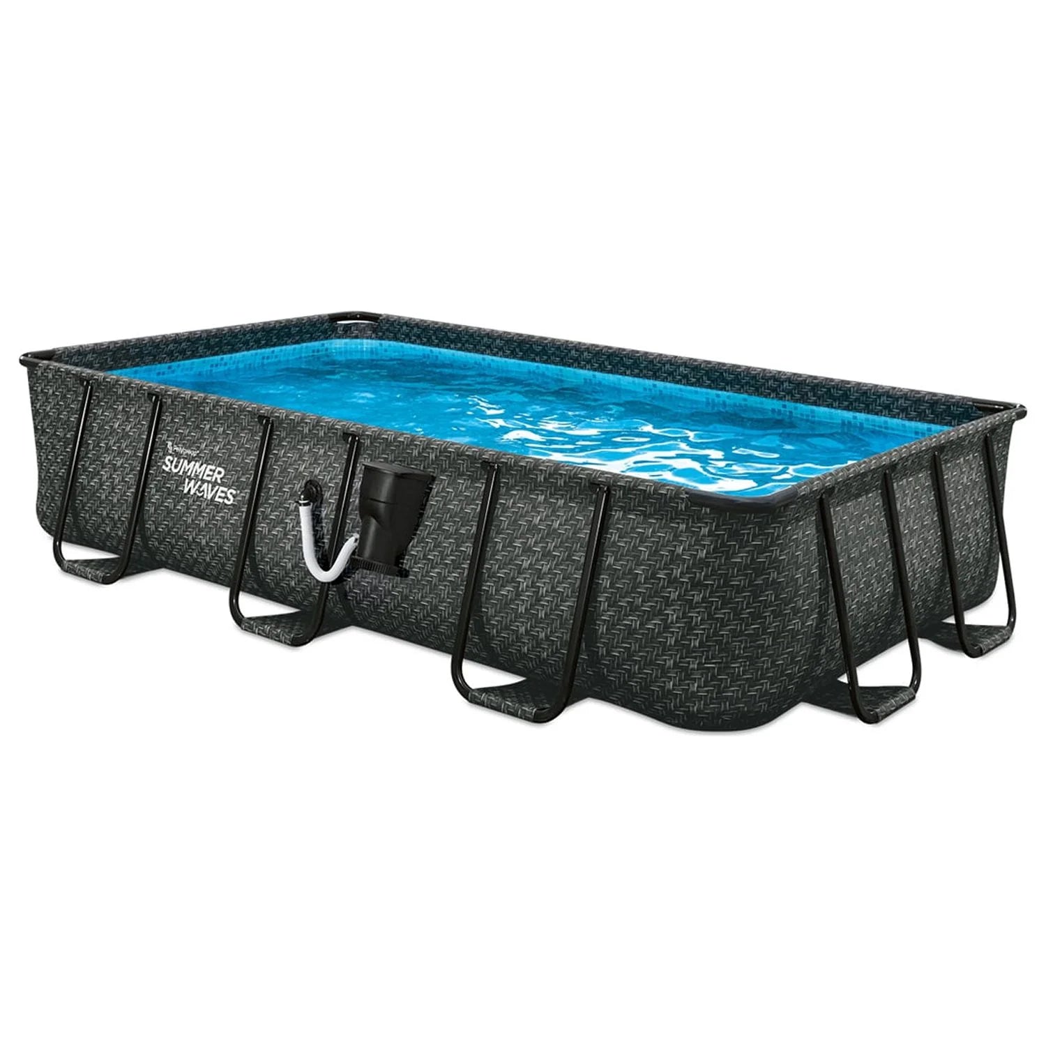 Summer Waves 16ft Elite Frame Outdoor Rectangular Pool L2355