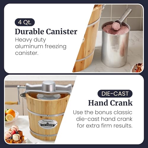 Elite Gourmet 4Qt Electric Ice Cream Maker EIM350 R28527