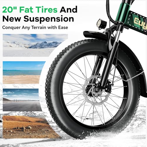 Folding Electric Bike 1000W 48V 20AH Removable Battery 20" Fat Tire for Adults C847123