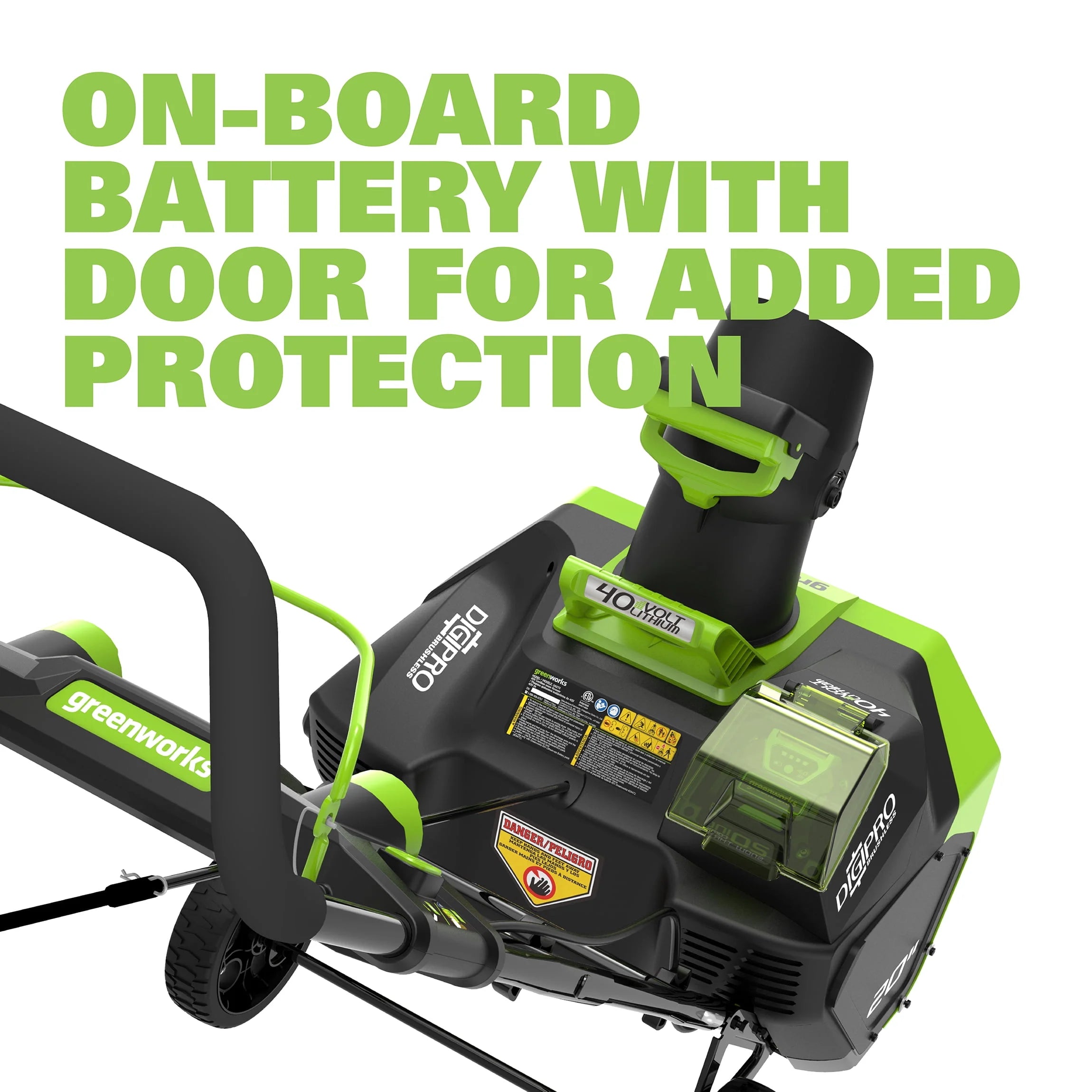 Greenworks 40V 20-inch Cordless Brushless Snow Blower with 4.0 Ah Battery and Charger W743347