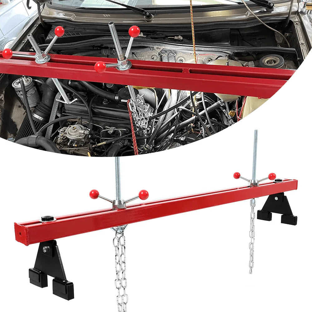 Kojem 1100 Lbs Transverse  Engine Support Bar for Motor Transmission w/ 2 Points Lift Holder and Dual Hooks
