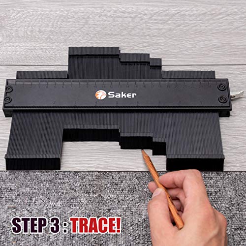 Saker Contour Gauge Duplication 10 Inch + 5 Inch Woodworking Tracing Tool X6555