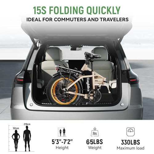 Folding Electric Bike 1000W 48V 20AH Removable Battery 20" Fat Tire for Adults C847123