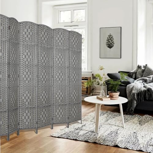 Rose Home Fashion 6 ft Tall Room Divider 4 Panel Folding Privacy Screen, Dark Coffee C8634