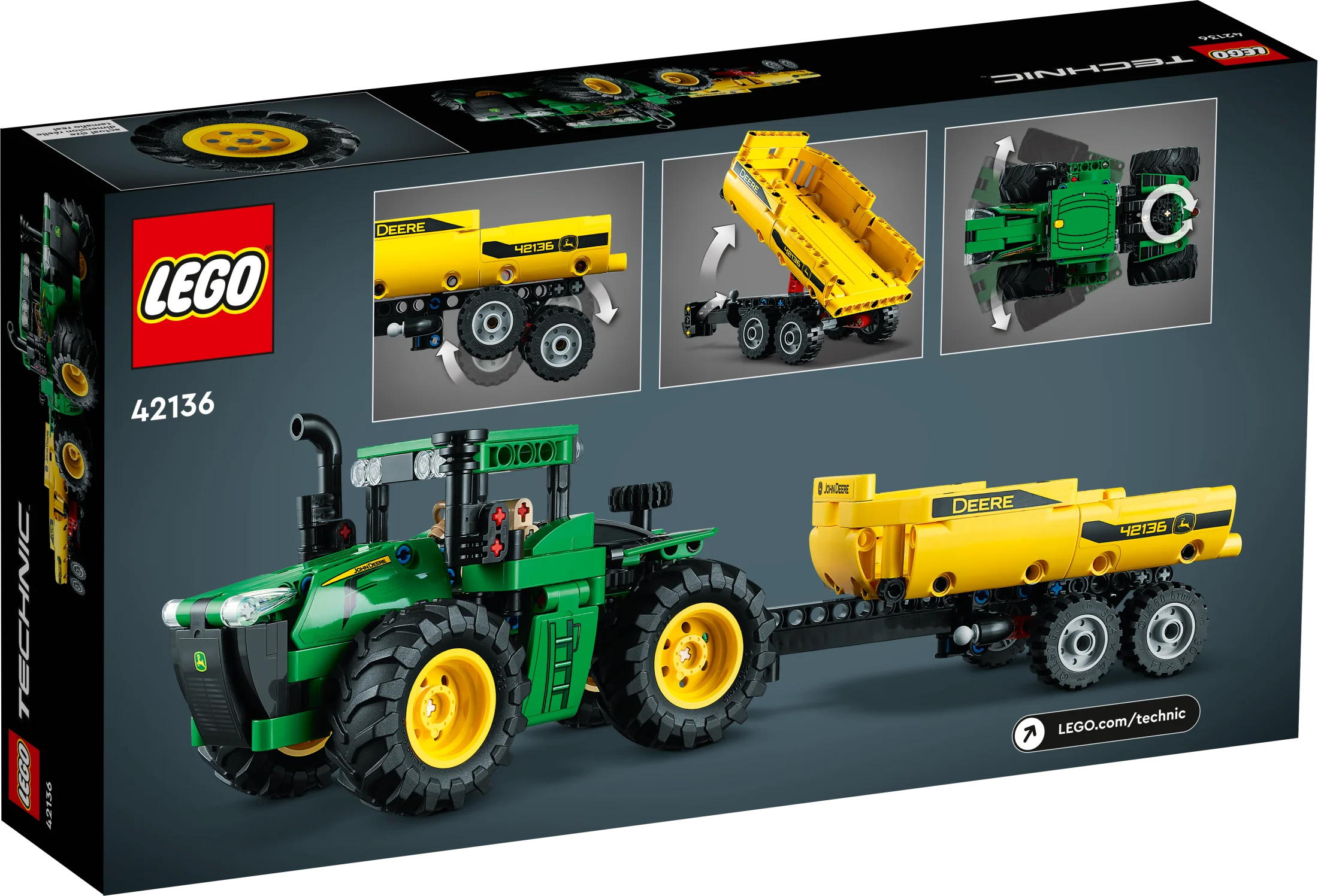 LEGO Technic John Deere 9620R 4WD Tractor Toy 42136 Building Set S20024