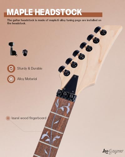 Leo Jaymz DIY Single Cut Electric Guitar Kit Mahogany Rosewood B148