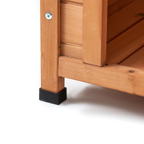 TAKUKA Outdoor Wooden Dog House for Small Medium Large Dogs, Waterproof with Wooden Floor M6908