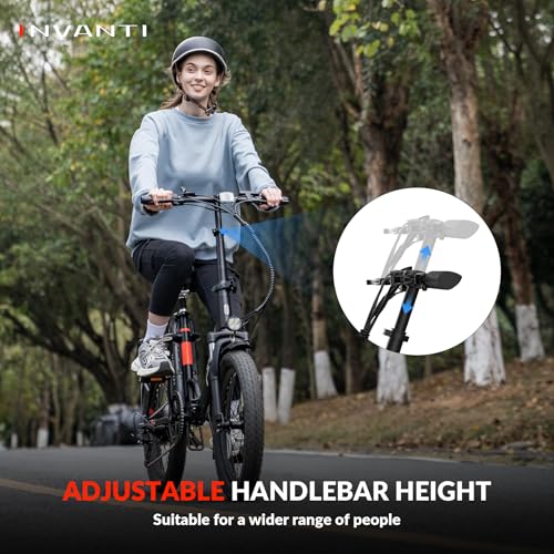 Folding Electric Bike 1000W for Adults, 20" Step-Thru Fat Tire, 7-Speed D6852