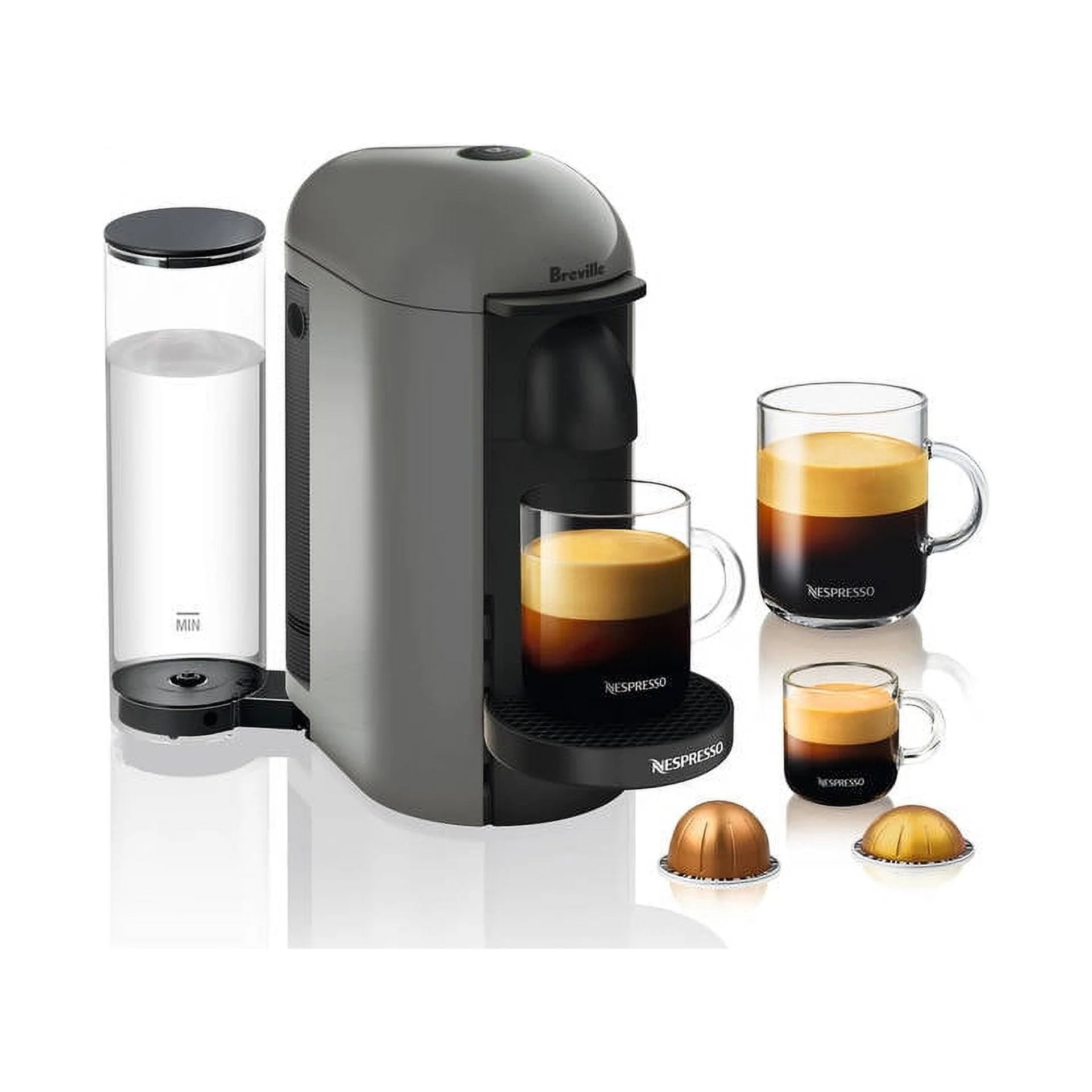 Nespresso VertuoPlus Coffee and Espresso Maker by Breville, Gray E1745