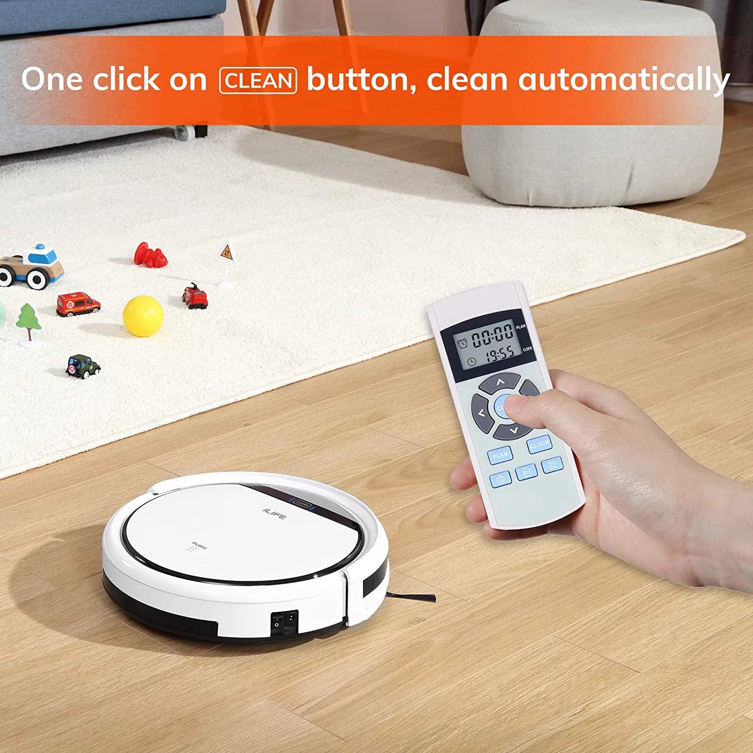 FJU V3s Pro Robot Vacuum Cleaner, Tangle-free Suction, Pearl White O87720