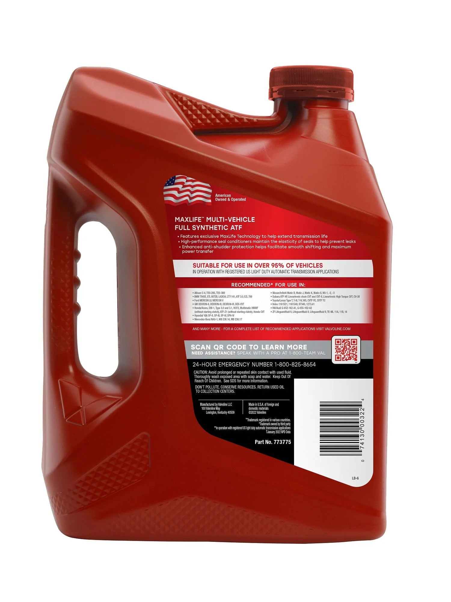 Valvoline MaxLife Multi-Vehicle Full Synthetic ATF 1 GA E818110