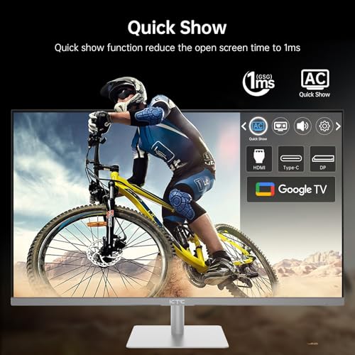32 Inch 4K Smart Monitor with Google TV, Dolby Audio, HDR, KVM, USB-C 65W PD C7046