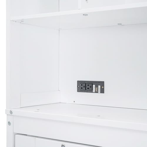 Ball & Cast Queen Murphy Bed Wall Chest with USB and Storage X29201
