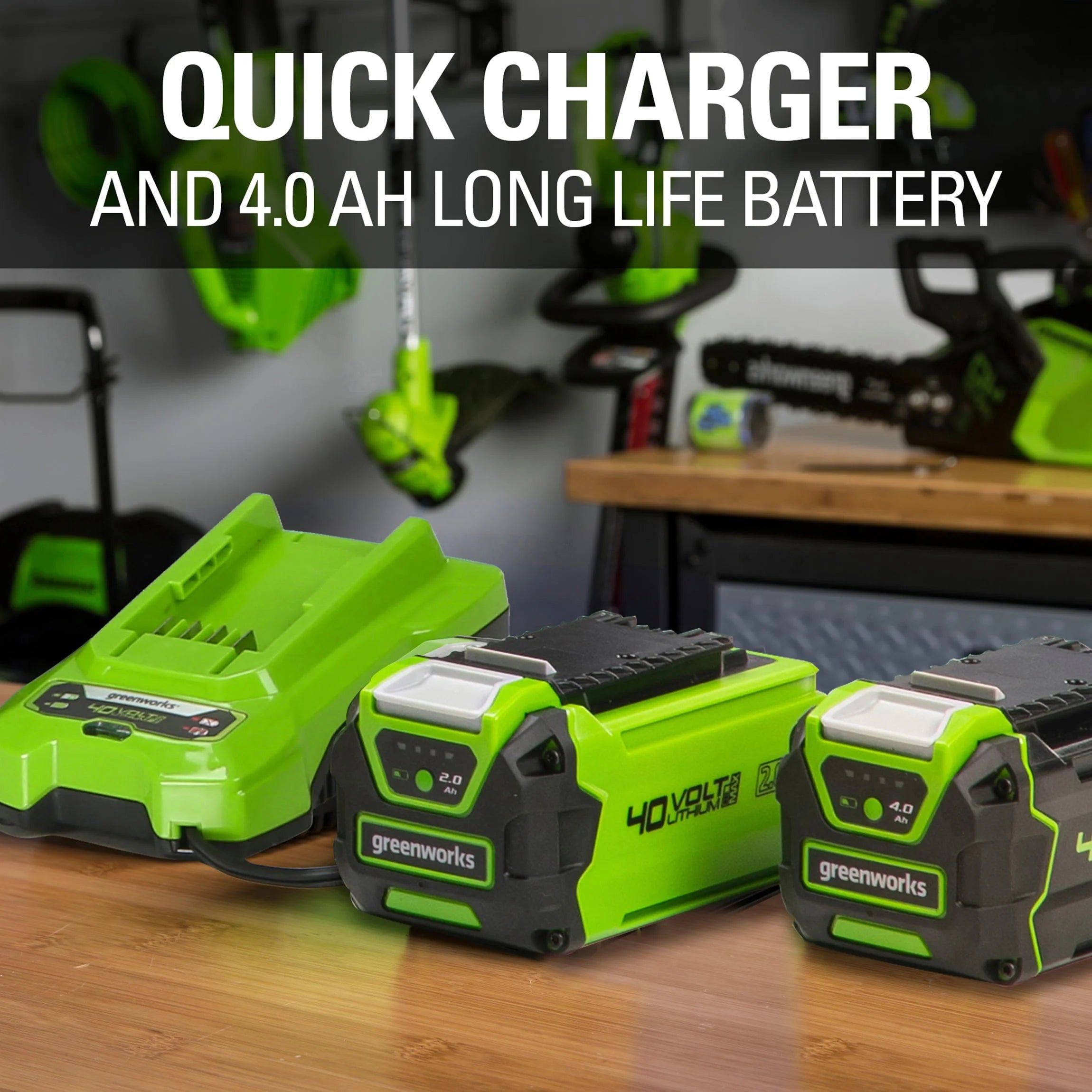 Greenworks 40V 19" Brushless Walk-Behind Lawn Mower with 4.0 Ah Battery & Charger B96689