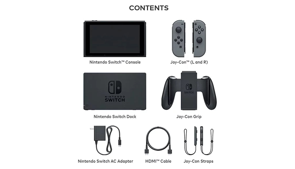Nintendo Switch Gray Joy-Con with Headset Bolt Action Bundle Accessories M6153