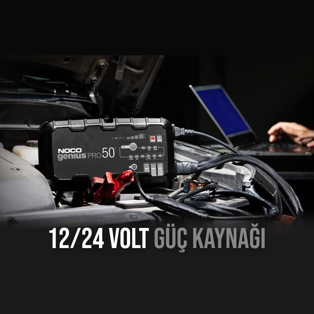NOCO GENIUSPRO50 50-Amp Smart Battery Charger, 6V 12V 24V Q797