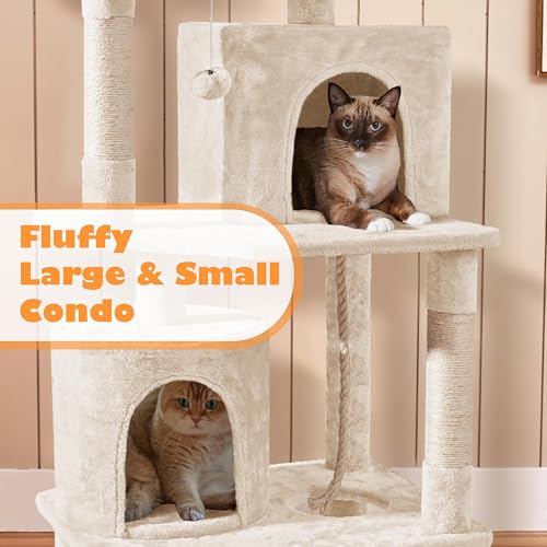 Yaheetech 62.5in Cat Tree with Platform & Hammock, Dark Gray L747397