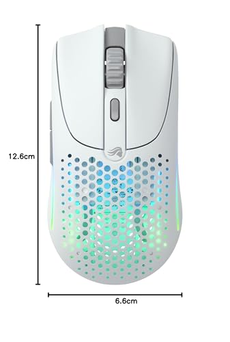Glorious Gaming Model D 2 Wireless Ergonomic Mouse, 66g, White V612