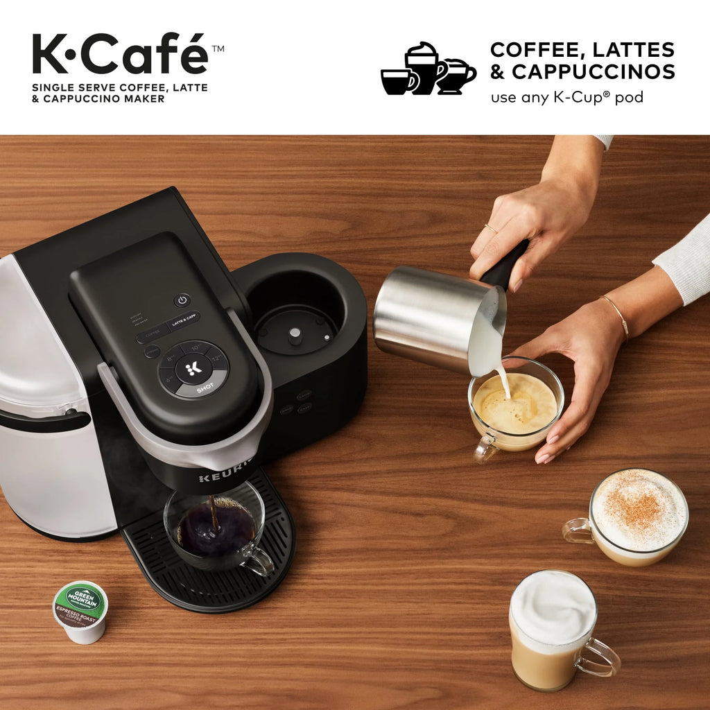 Keurig K-Cafe Single Serve K-Cup Coffee, Latte and Cappuccino Maker, Dark Charcoal G39691