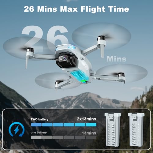 Foldable 2K HD FPV Drone with Brushless Motor for Adults U5487