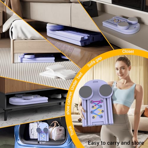 Pilates Reformer Board 6in1 Foldable Ab Core Trainer (Purple) X213