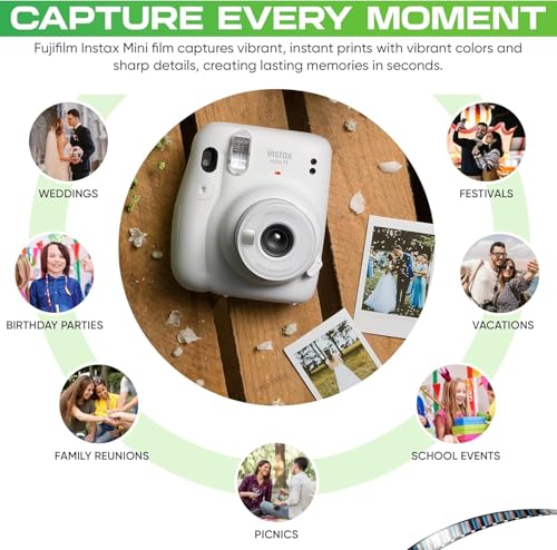 Fujifilm INSTAX Mini Instant Film 2 Pack (20 Sheets) White I6564