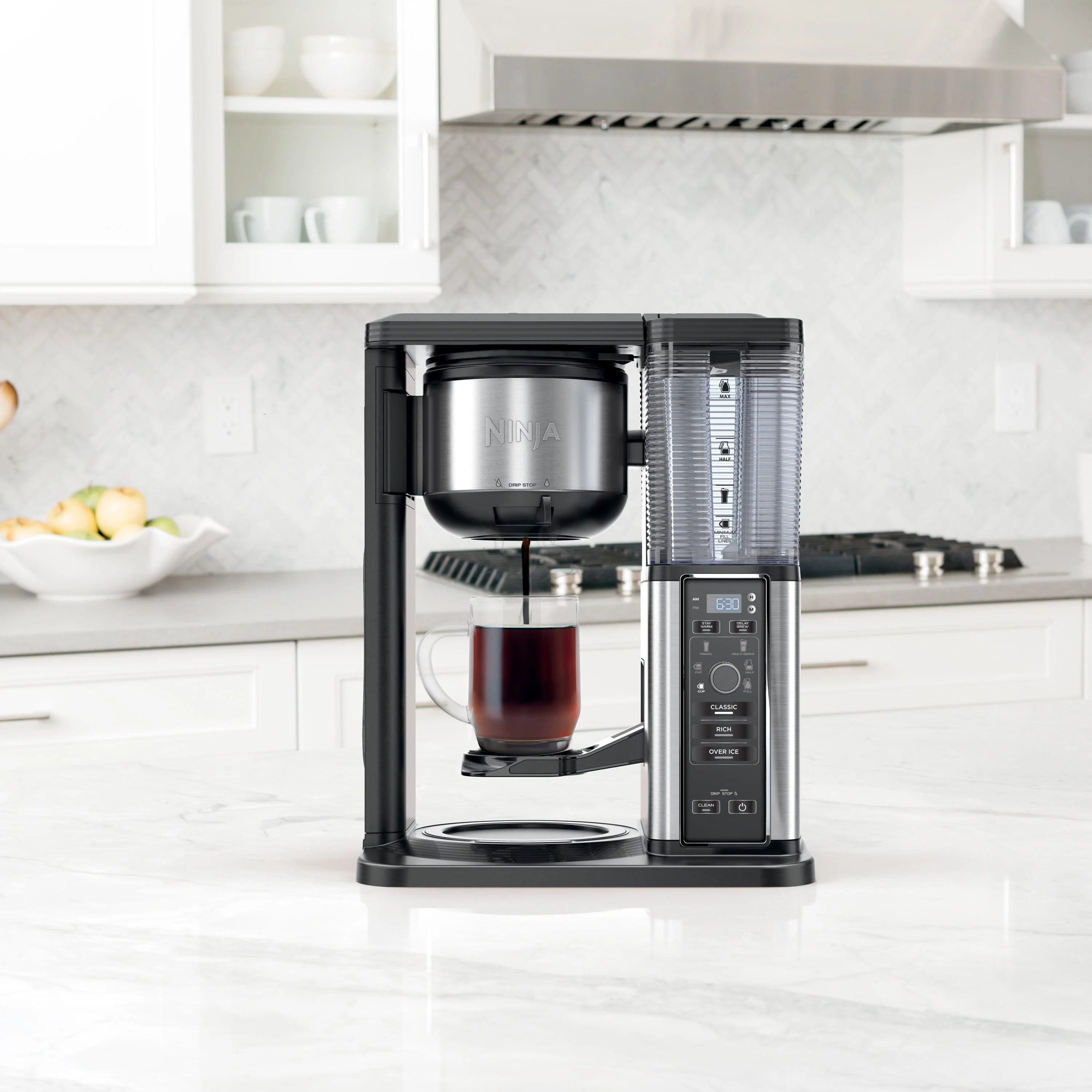Ninja CM300 Hot & Iced Coffee Maker, Single Serve, Stainless Steel Q957