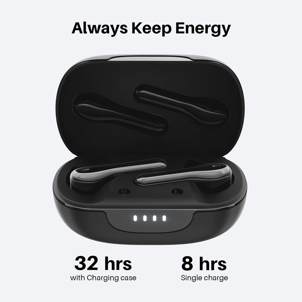 Tribit FlyBuds C2 Wireless Earbuds Bluetooth 5.2 with Noise Canceling, 32H Playtime F942806