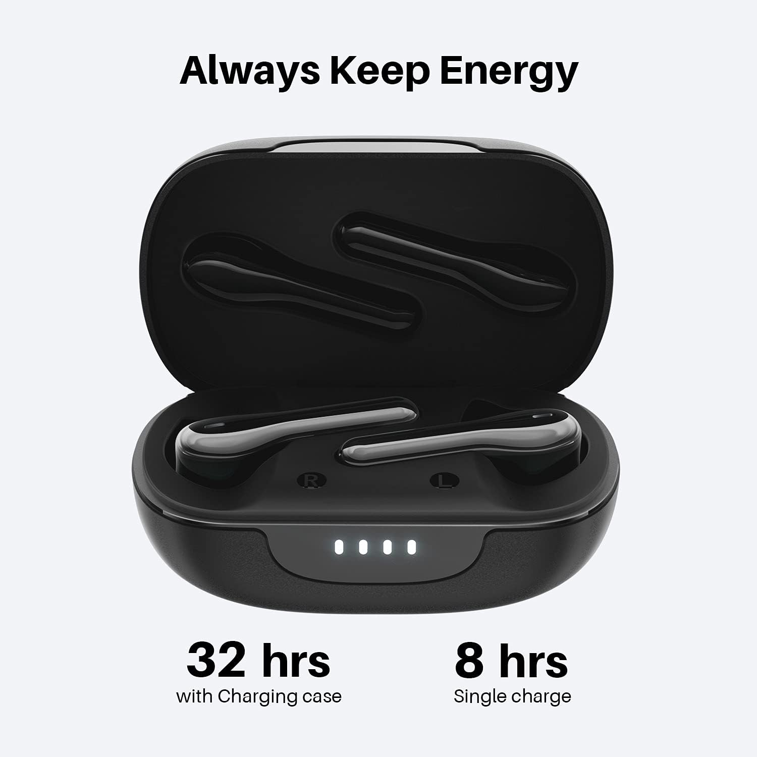 Tribit FlyBuds C2 Wireless Earbuds Bluetooth 5.2 with Noise Canceling, 32H Playtime F942806