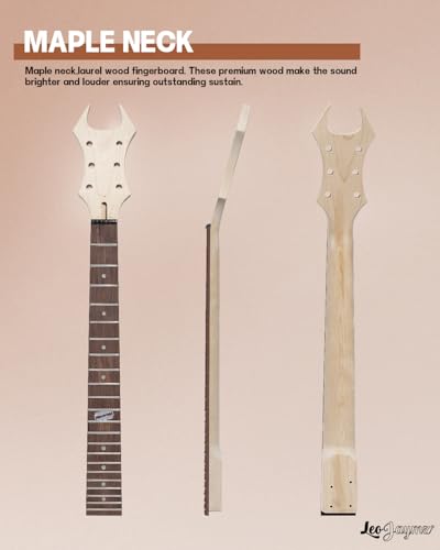 Leo Jaymz DIY Single Cut Electric Guitar Kit Mahogany Rosewood B148