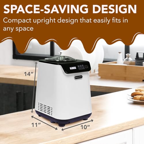Whynter Ice Cream Maker 2.1 Qt Automatic with Built-In Compressor, Stainless Steel J810