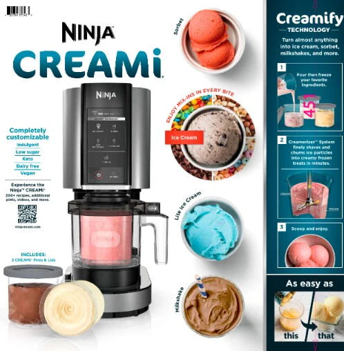 Ninja CREAMi Ice Cream Maker, 5 One-Touch Programs F353550